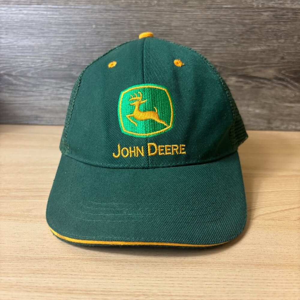 John Deere Hat Cap Snap Back Green Tractors Farming‎ Outdoors